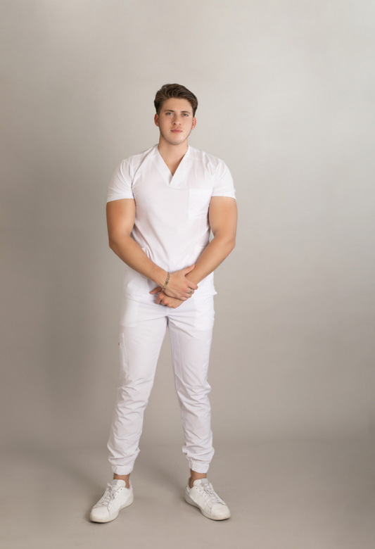 Scrub FANCY Jogger Blanco