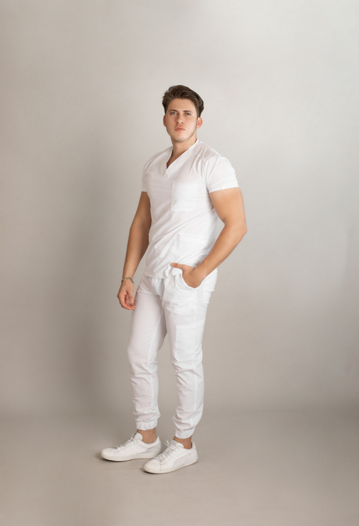 Scrub FANCY Jogger Blanco