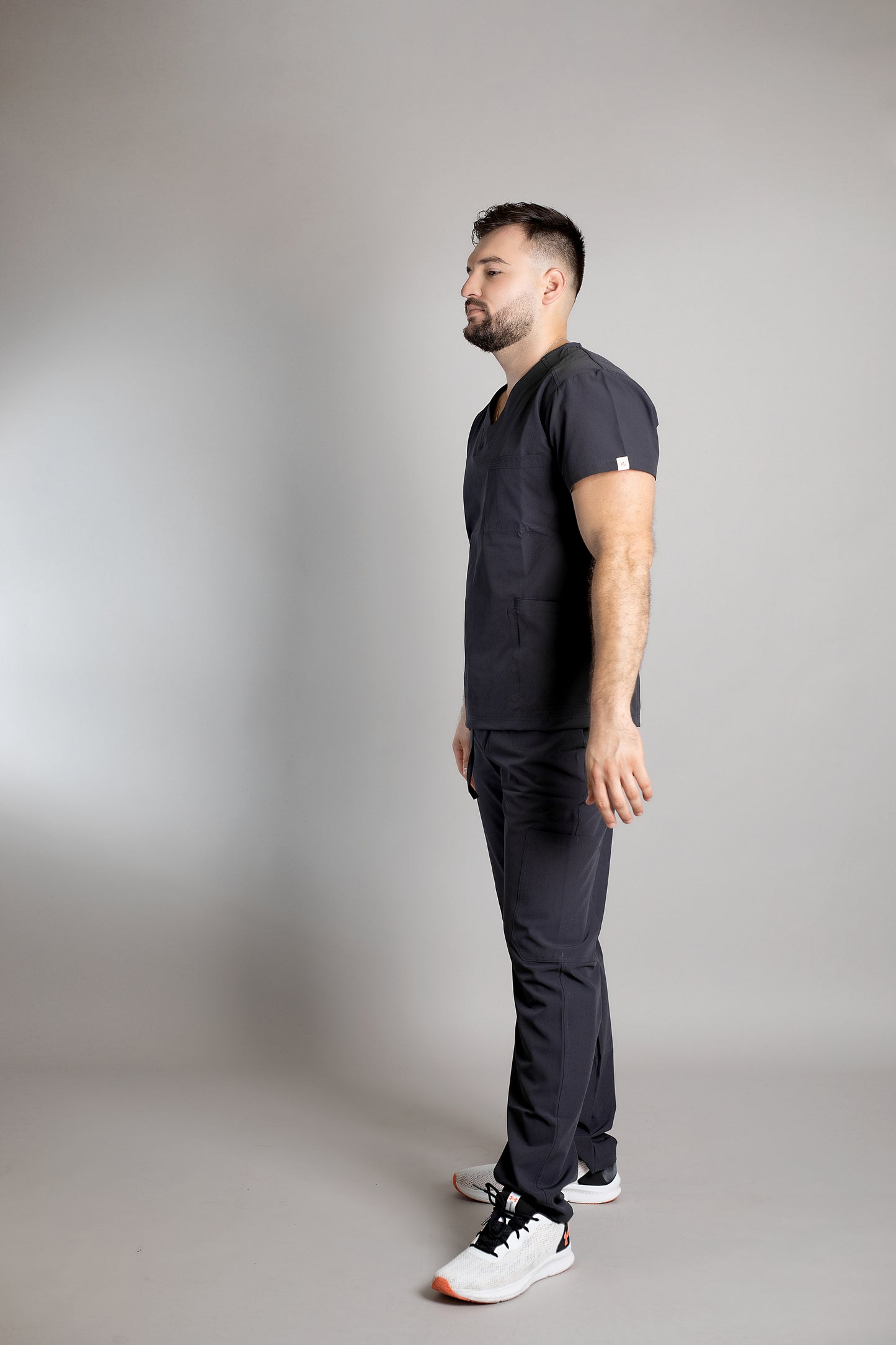 Scrub FANCY Gris Oxford – MEDIK UNIFORMS