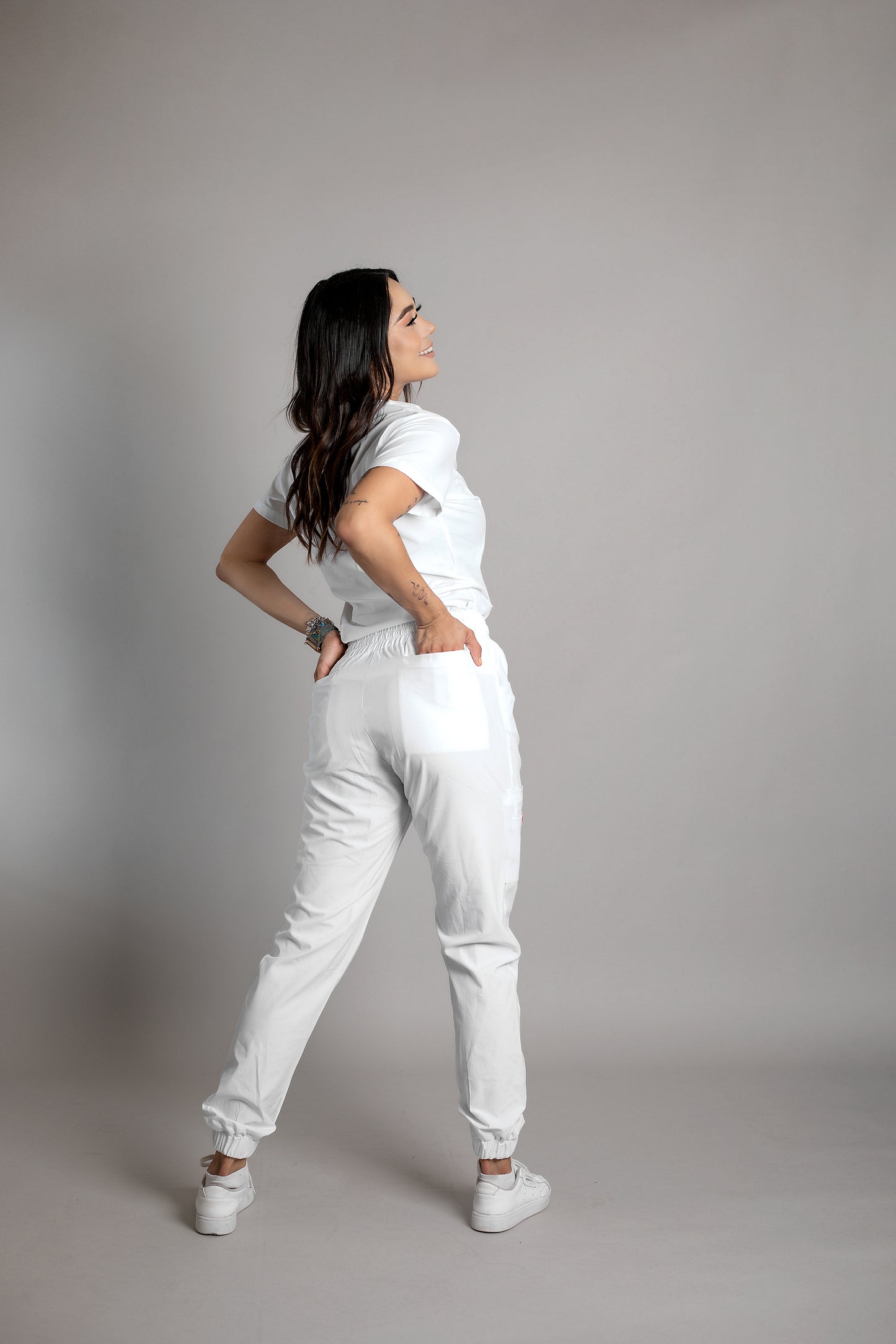 Scrub FANCY Jogger Blanco